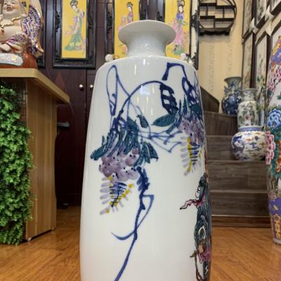 Bình vẽ tay phỏng cổ Quan Công
